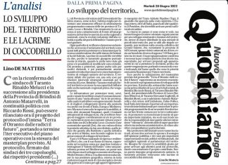 LO SVILUPPO DEL TERRITORIO E LE LACRIME DI COCCODRILLO