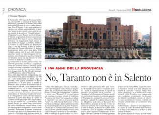 Il dibattito/ No, Taranto non è in Salento