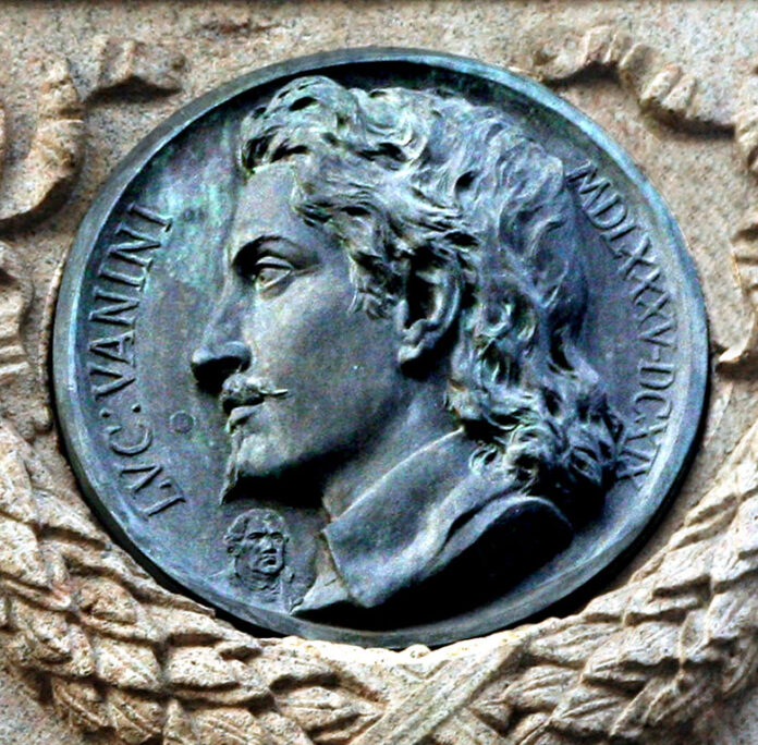 03,-Fig.-1,--Roma-monumento-a-Giordano-Bruno,-clipeo-raffigurante-G.C.-Vanini-di-E.-Ferrari-1889.